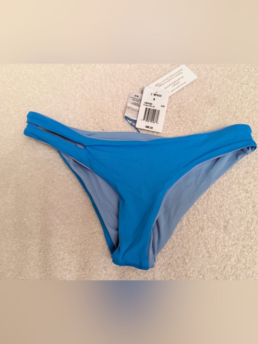 l*space Two-Tone Blue Reversible Bikini Bottom Bundle